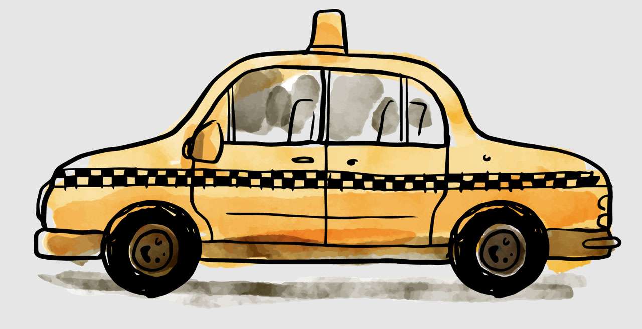 Такси мультяшное