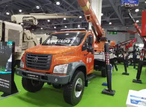 Автовышка «Чайка-TR328» на шасси «ГАЗ-Садко 9»